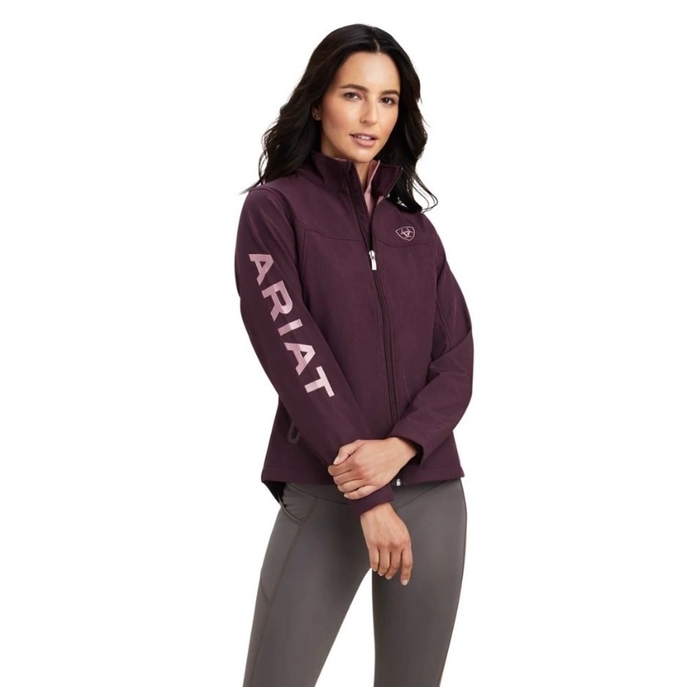 Ariat Womens M Mulberry Purple Cold Series 1/4 Zip Pink Embroidered Logo Top